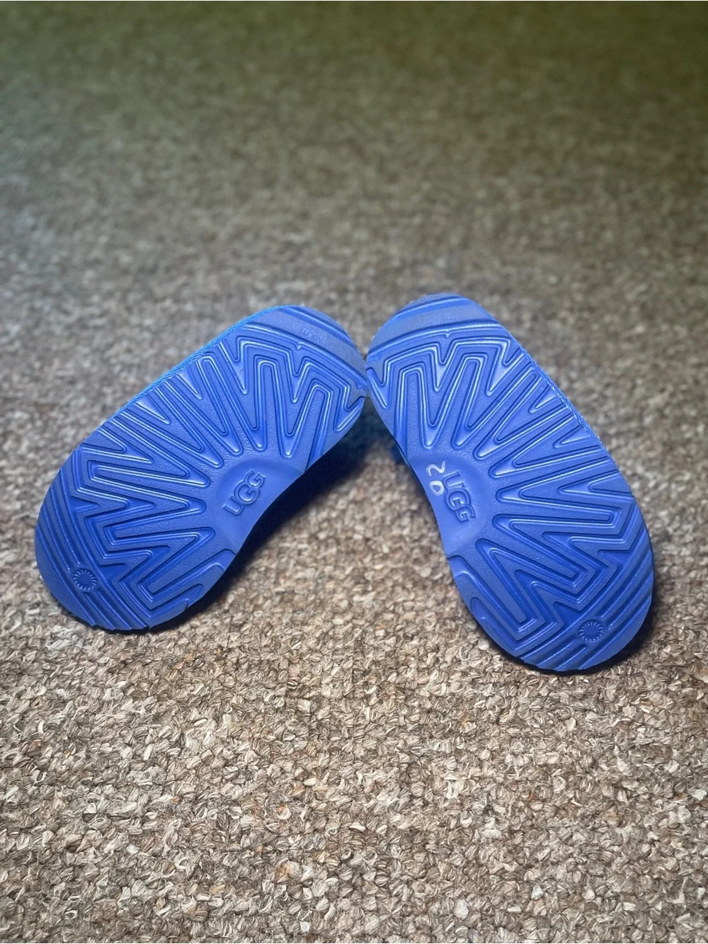 UGG Kids Royal Blue Suede Lace-Up Boots